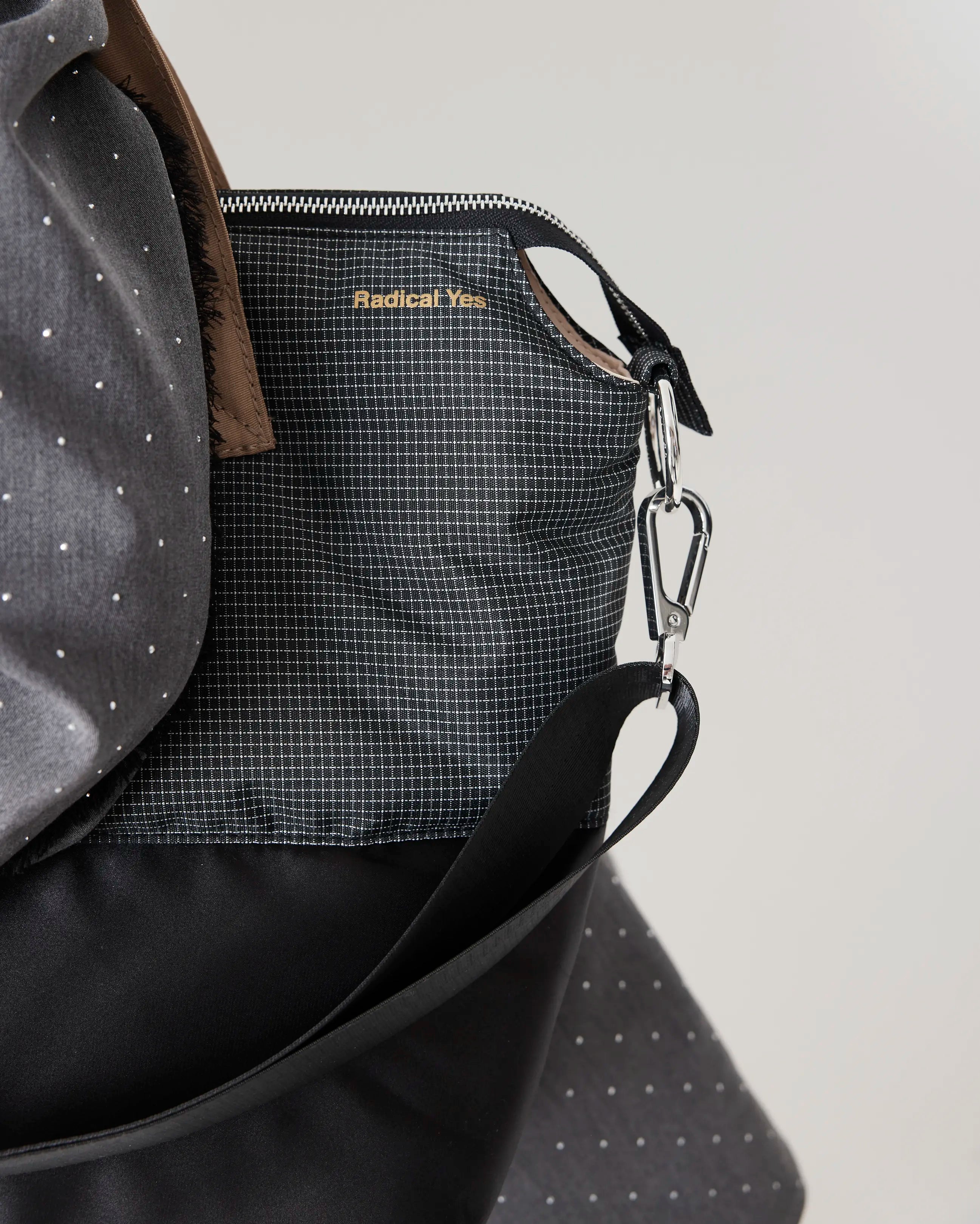 Maximilian Dance Tote in Nylon | Black Ripstop Splice