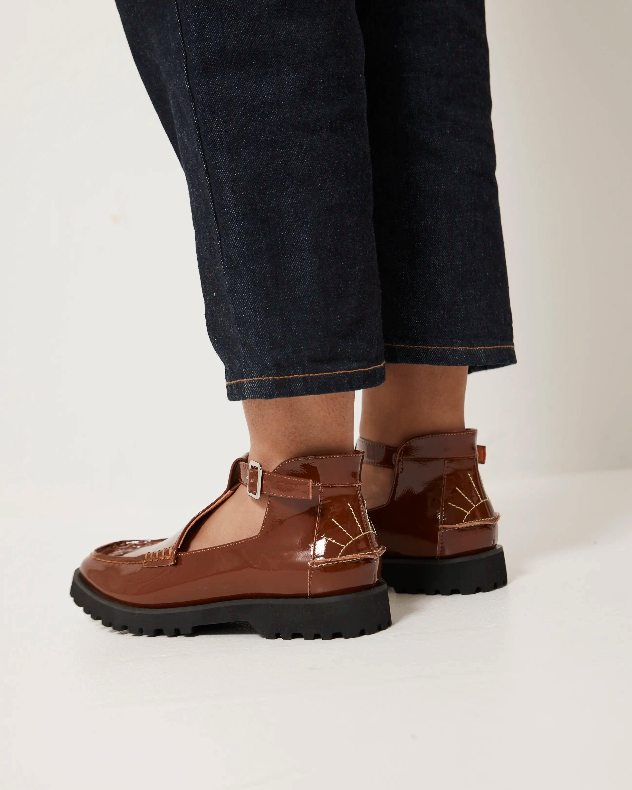 Astral T-Bar Leather Boot | Toffee