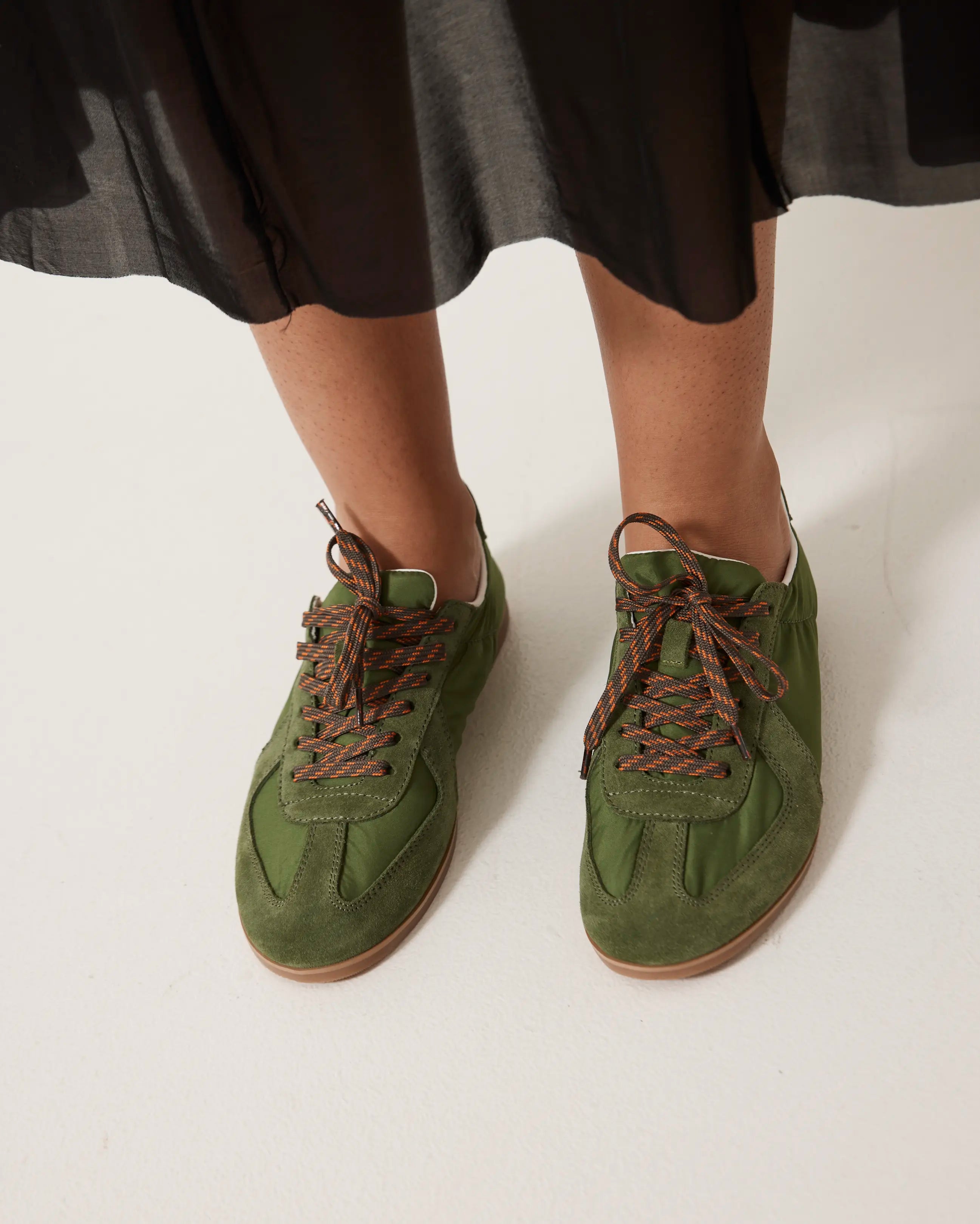 Sun Street Lace Up Sneaker | Moss Green