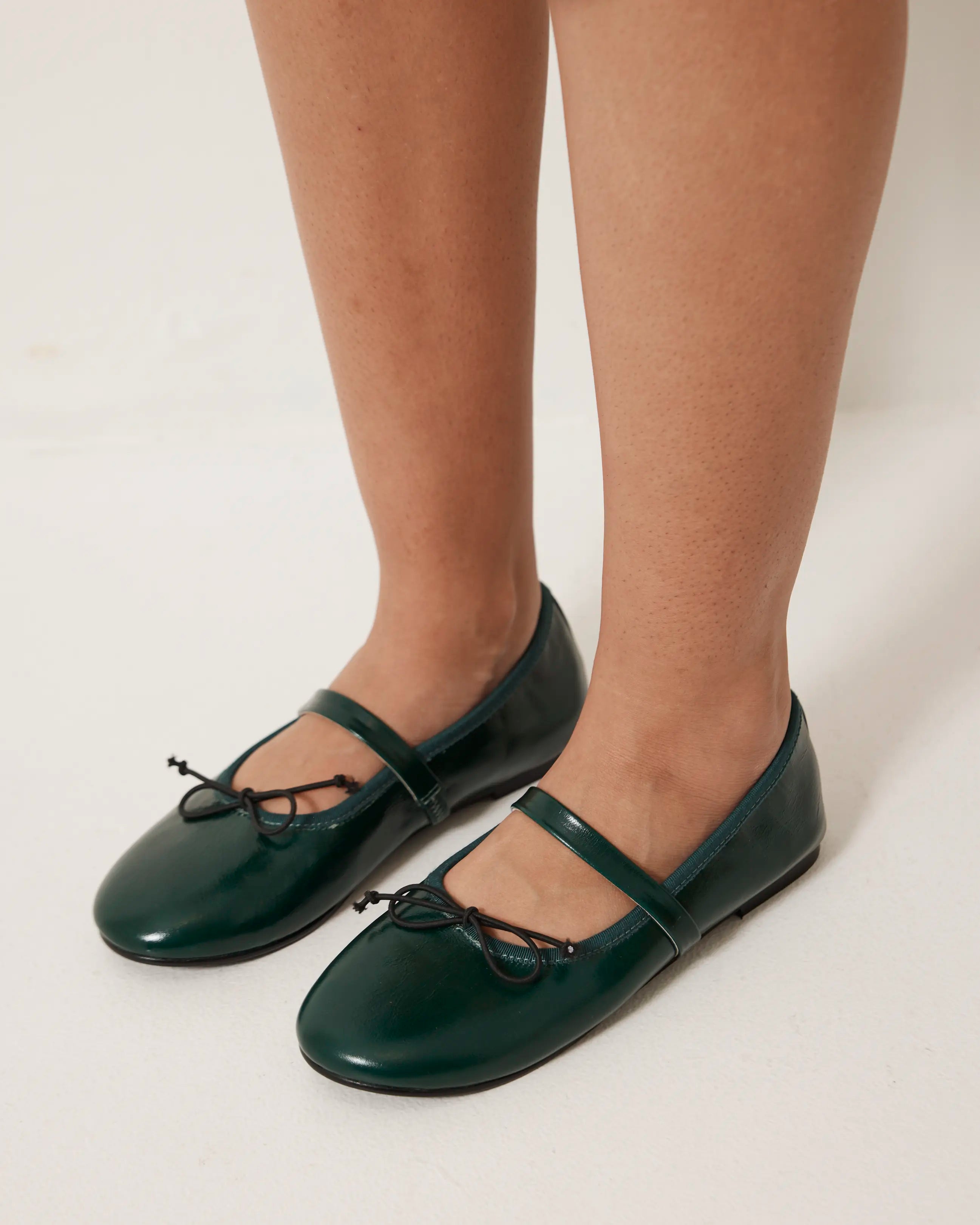 Blessed 2.0 Leather Ballet Flat | Jade Green
