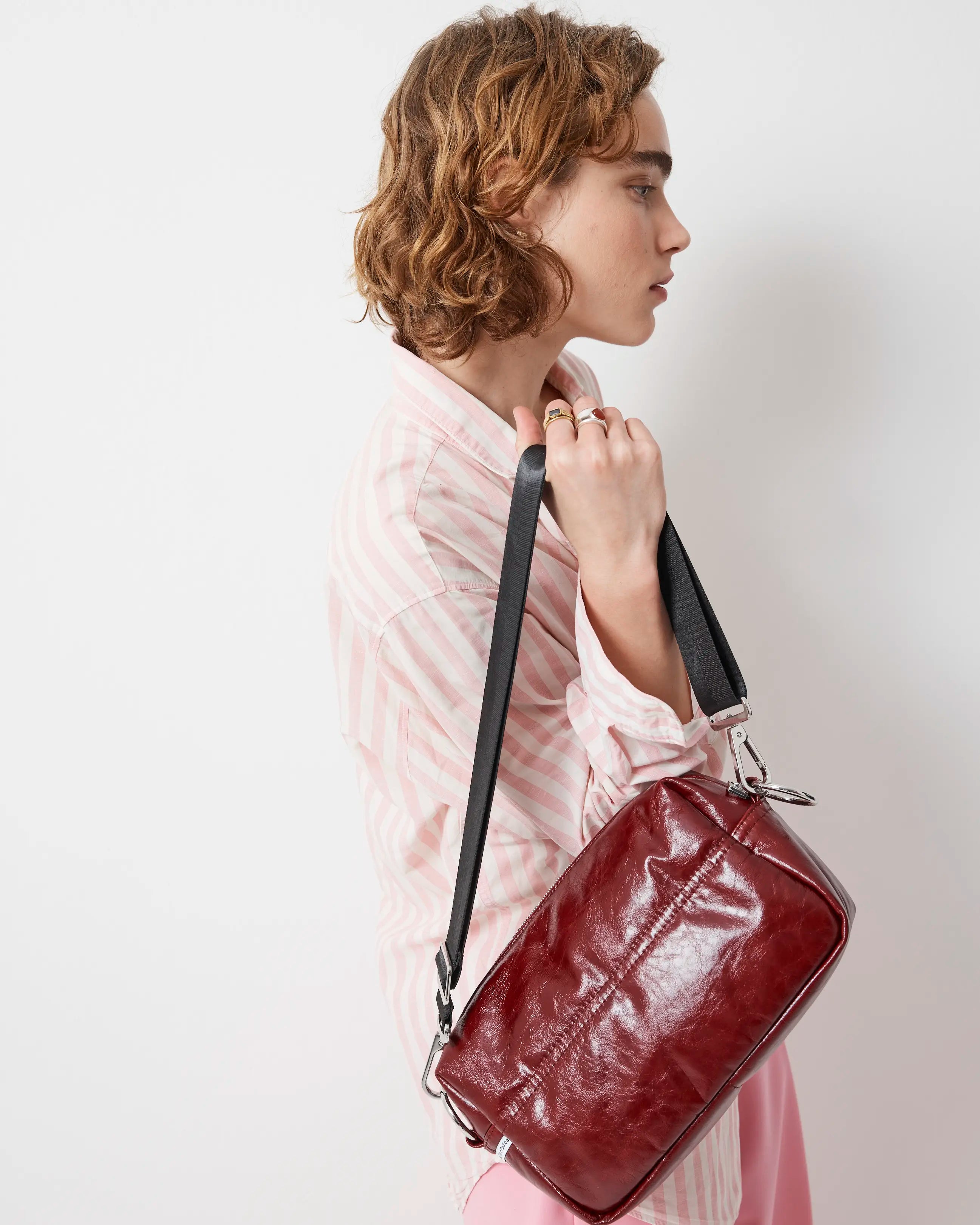 North Star Leather Clutch | Biking Red