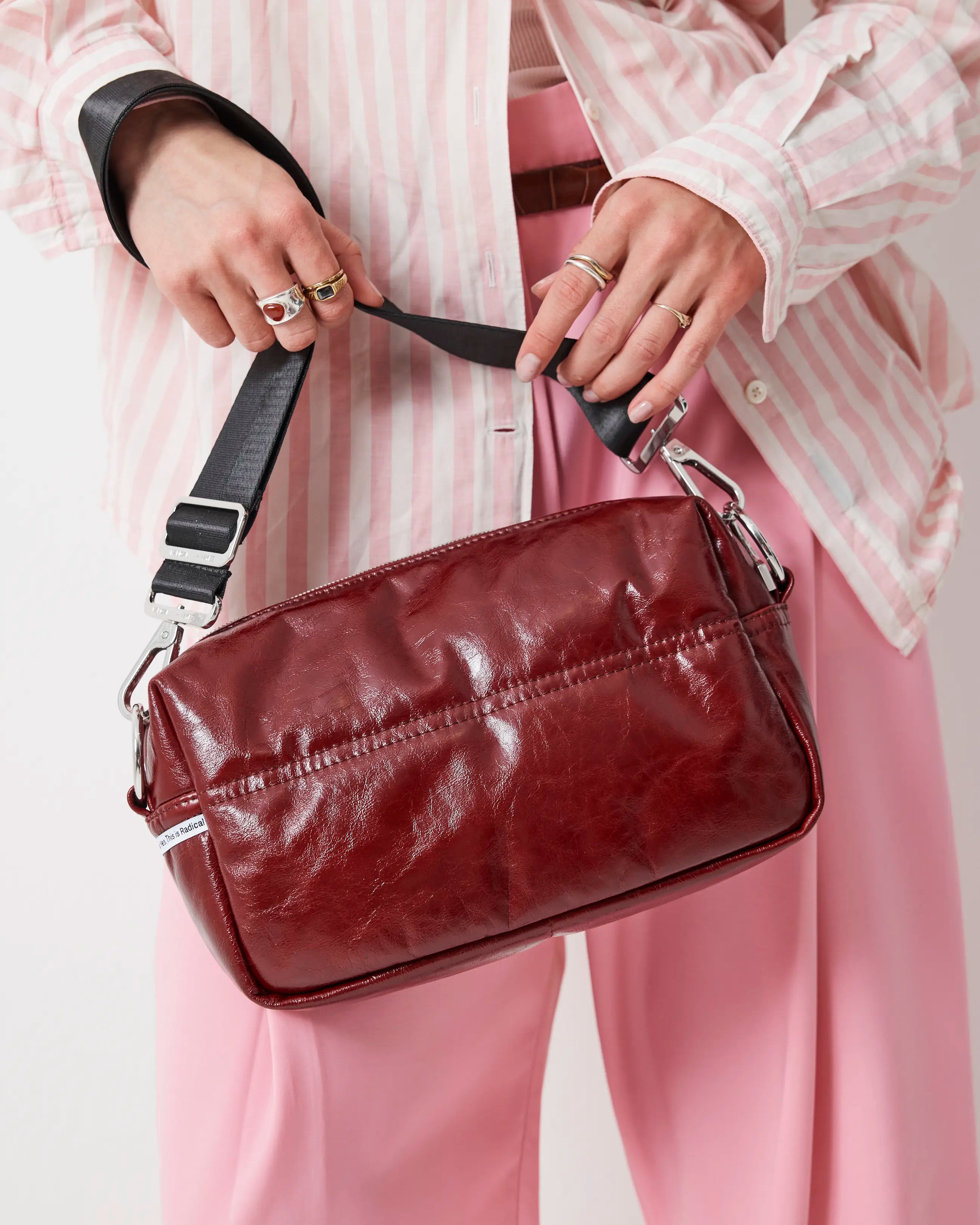 North Star Leather Clutch | Biking Red
