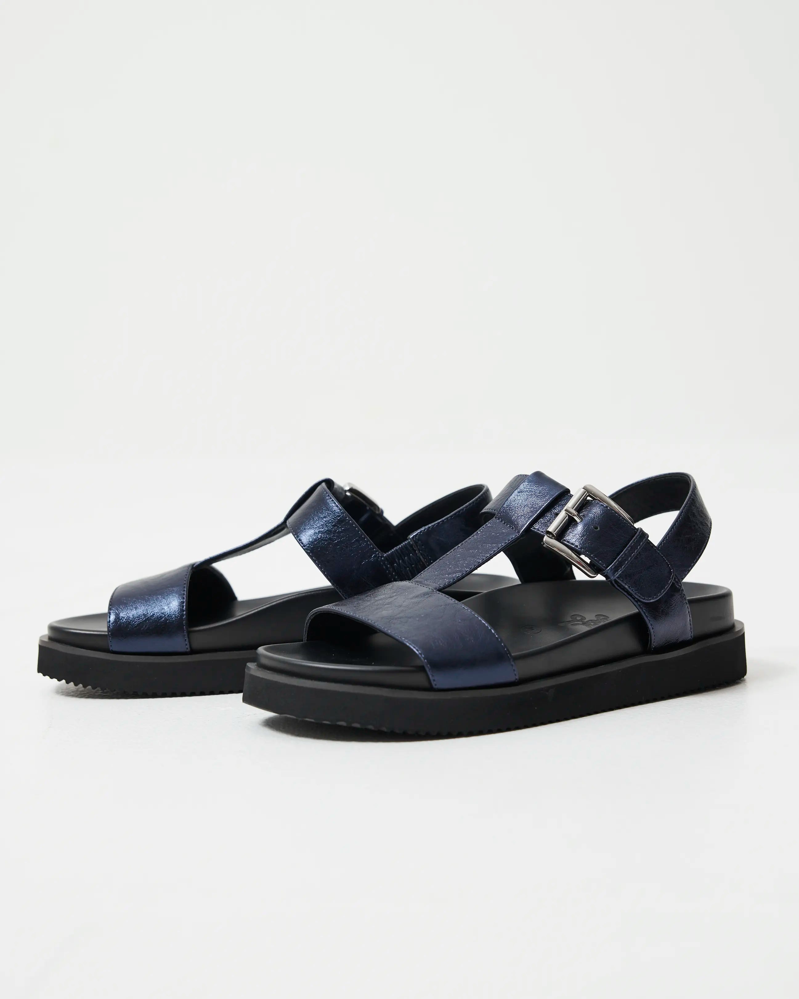 Declaration T-Bar Sandal | Navy Metallic