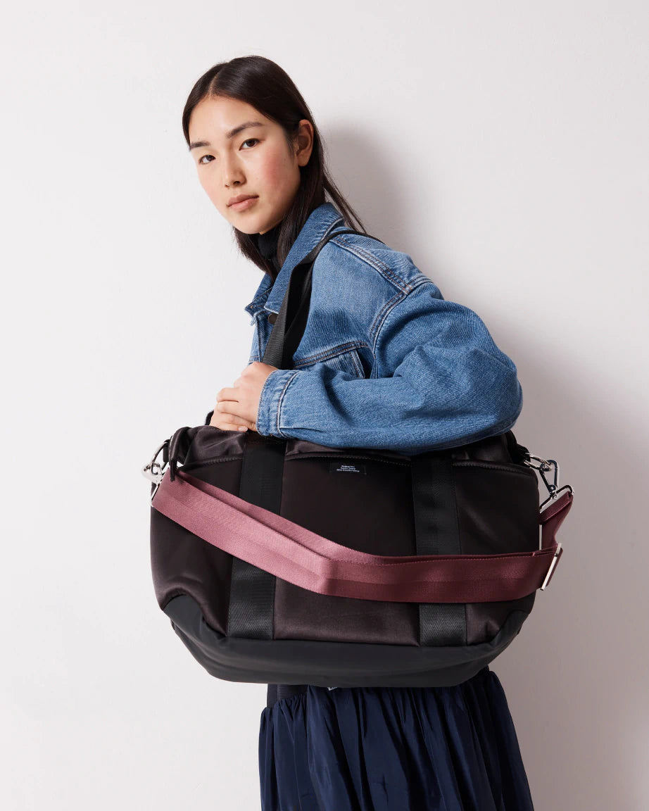 Everything 86 Tote Bag | Black and Mulberry