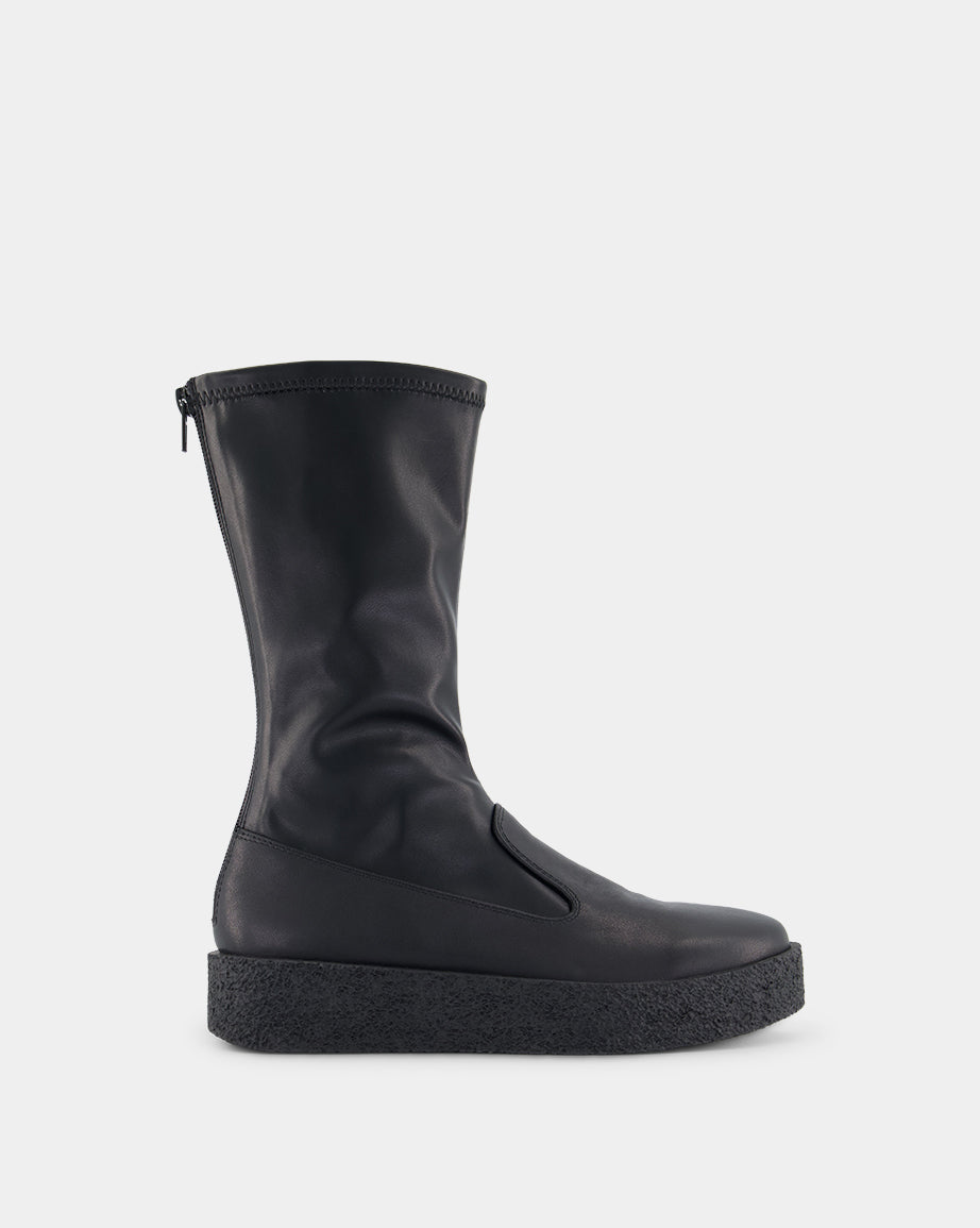 Legacy Midi Leather Boot | Black