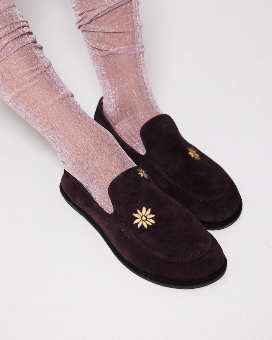 Meriem Hotel Loafer | Cherry Suede