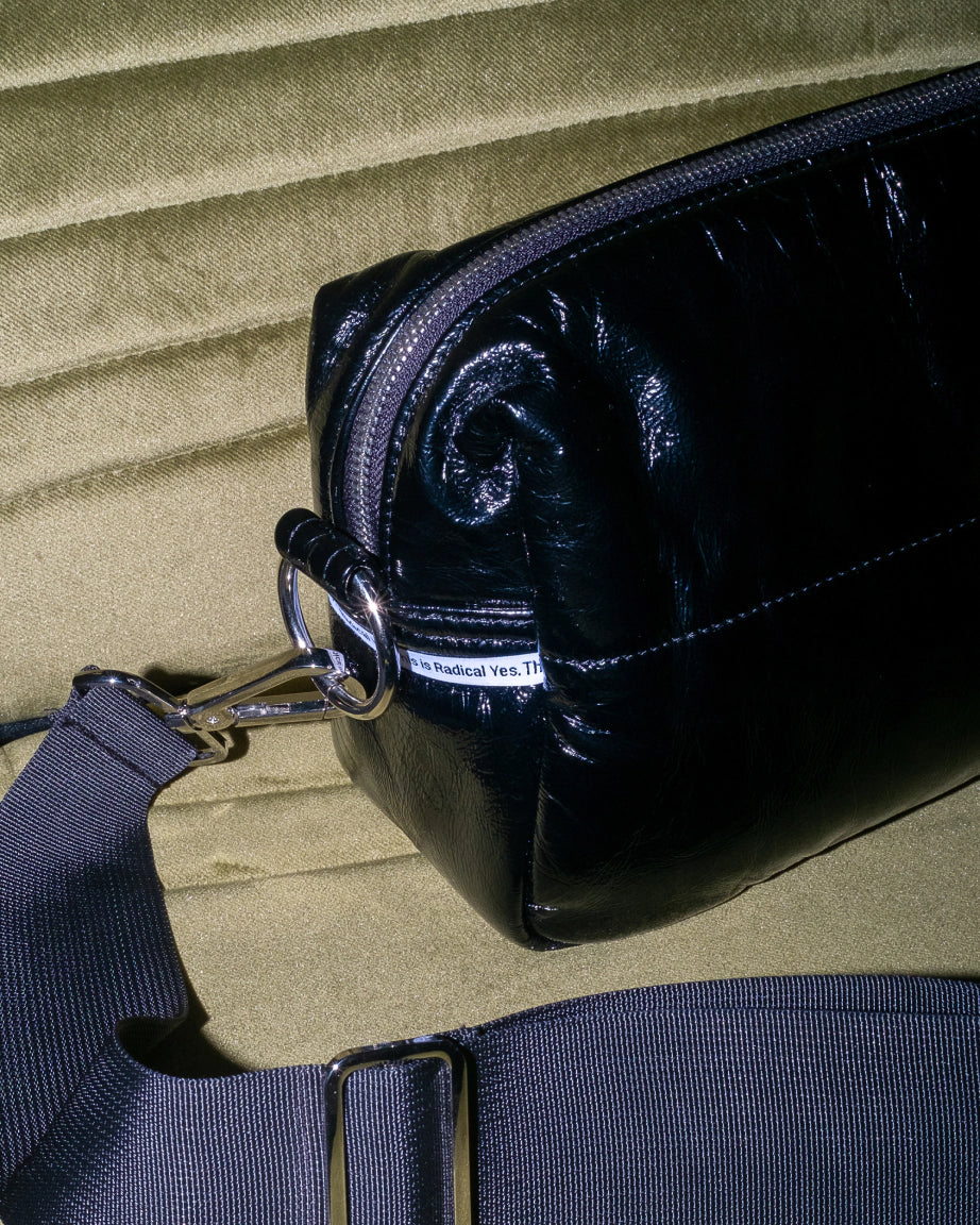 North Star Leather Clutch | Black Crush