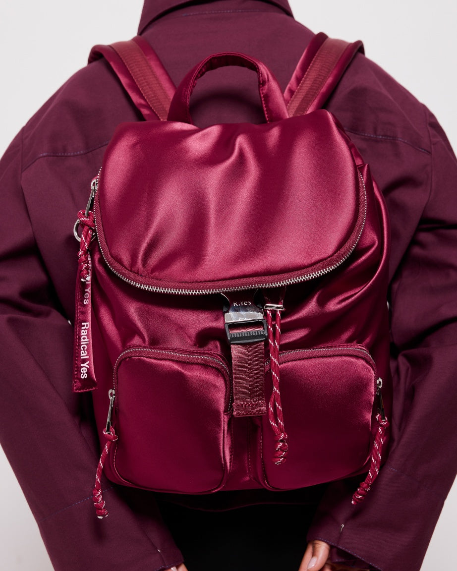 Pack the Stars Recycled Nylon Backpack | Cherry