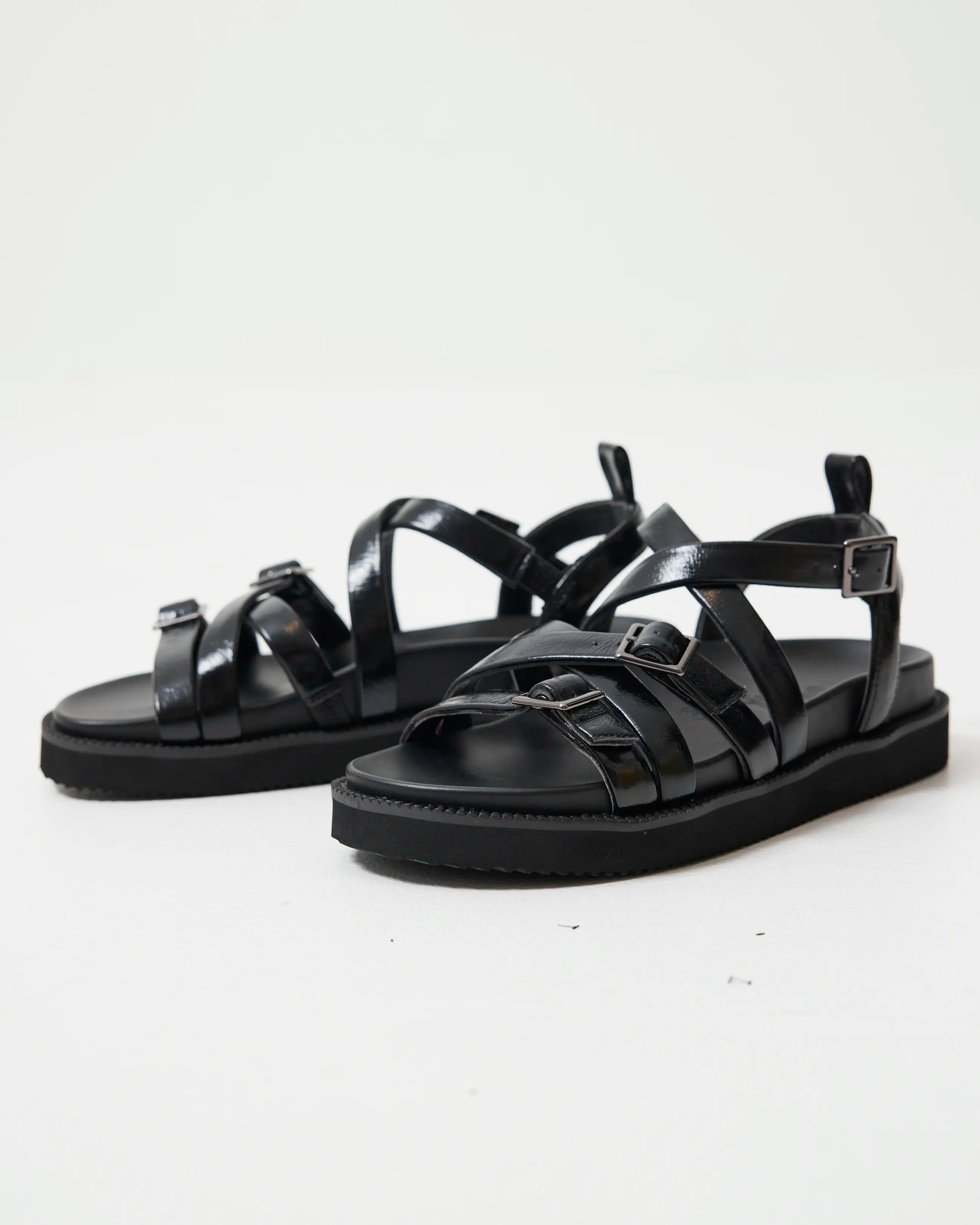 Sophia Strappy Sandal | Black Crush