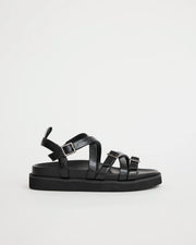 Sophia Strappy Sandal | Black Crush