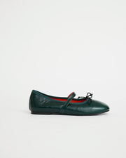Blessed 2.0 Leather Ballet Flat | Jade Green