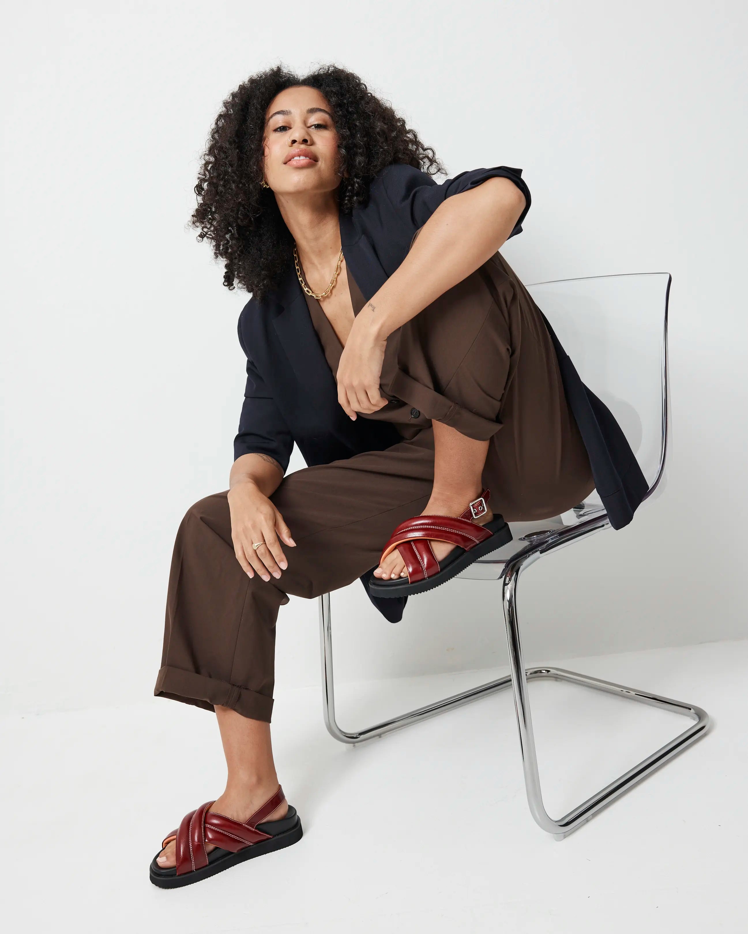Summer Love Crossover Sandal | Biking Red