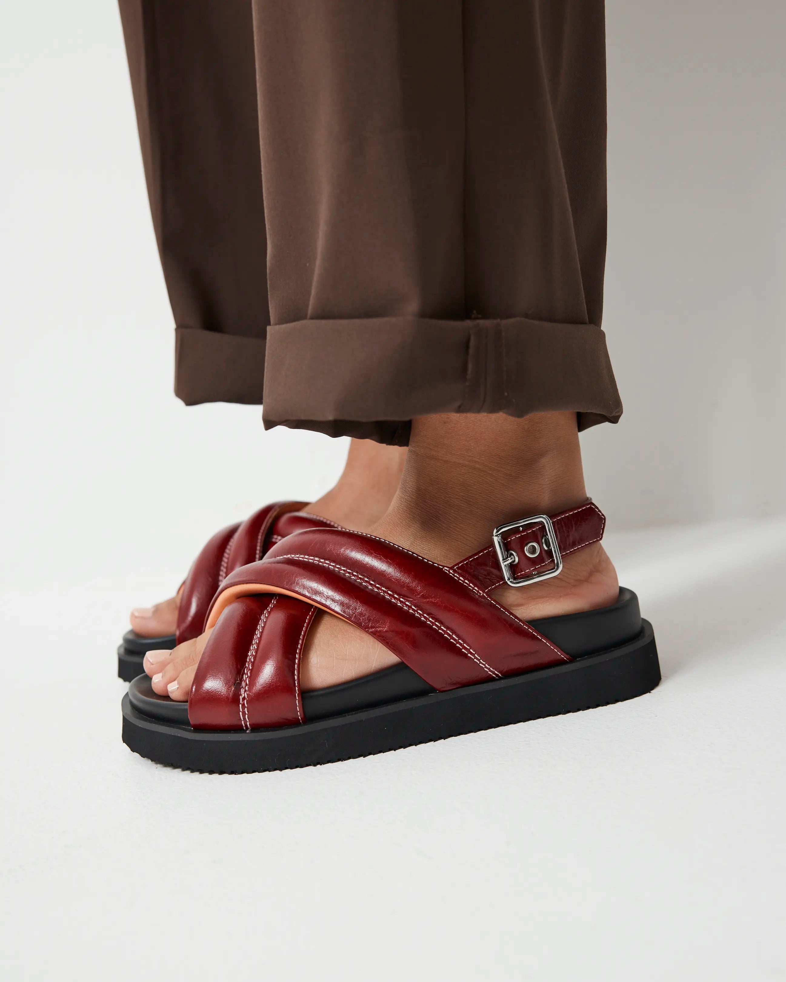 Summer Love Crossover Sandal | Biking Red
