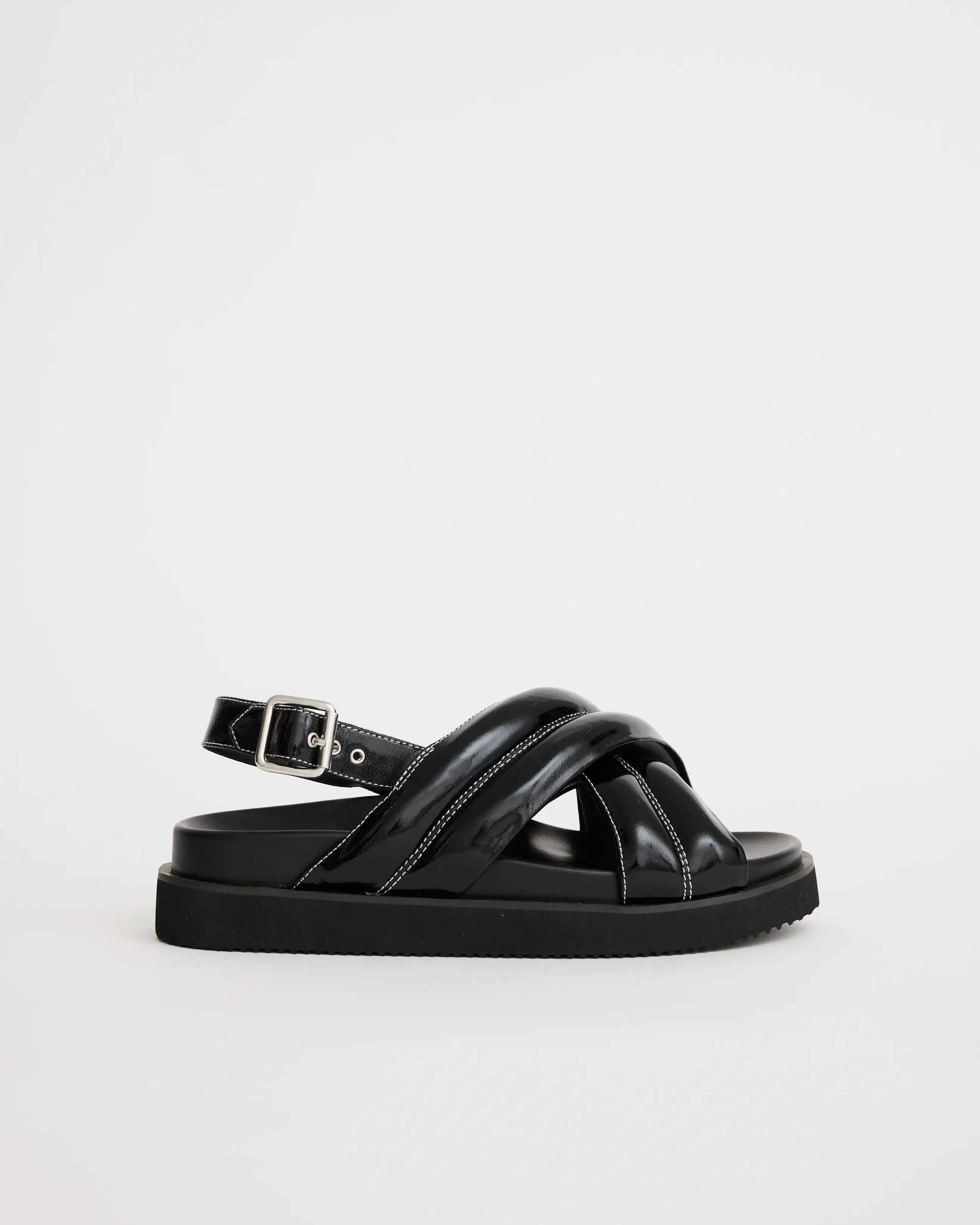 Summer Love Crossover Sandal | Black
