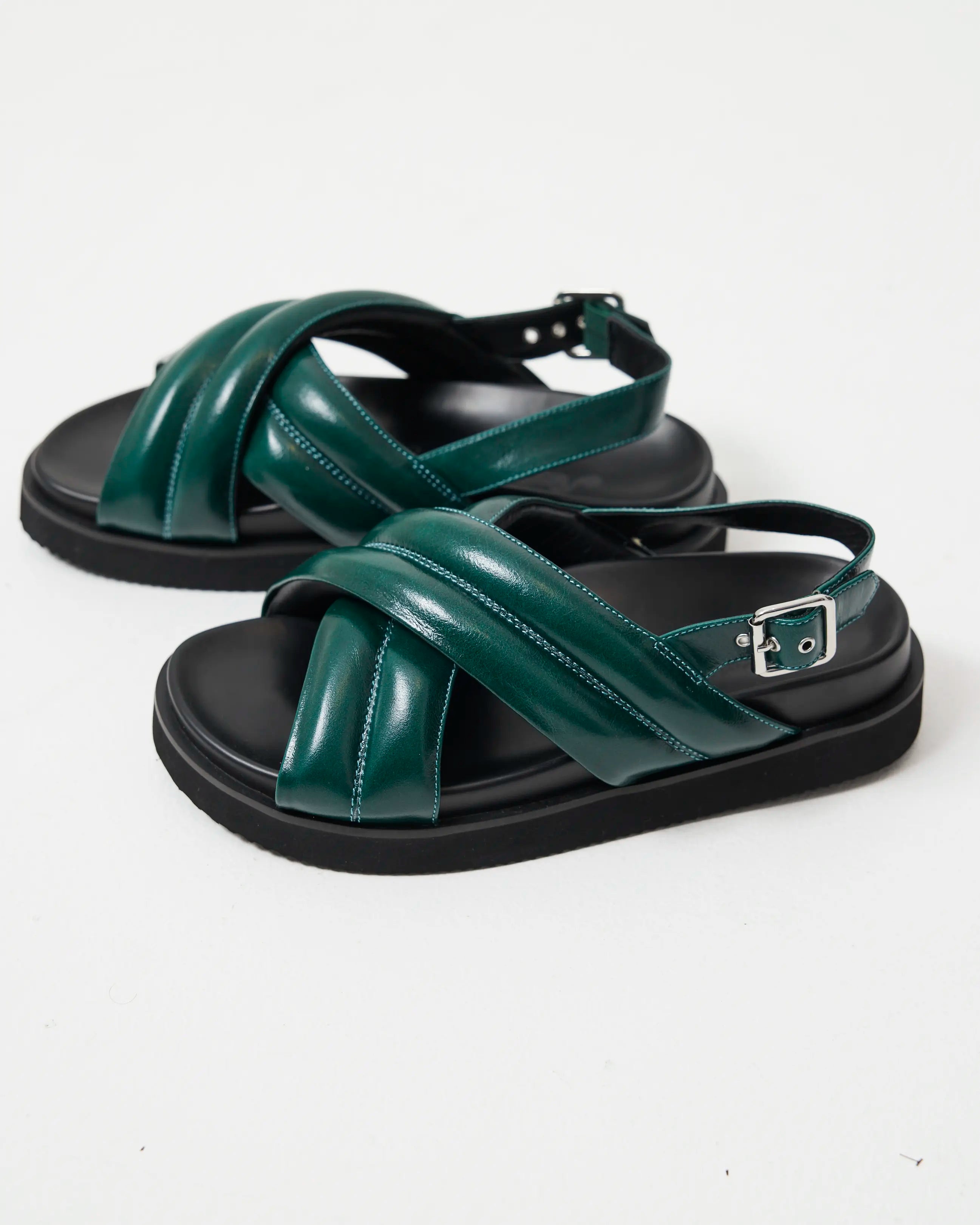 Summer Love Crossover Sandal | Jade Green
