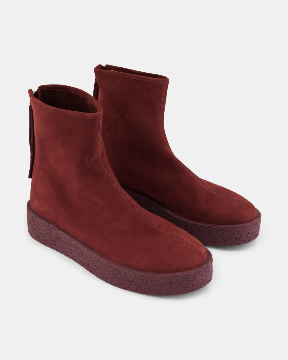 Shadow Boot in Leather | Cherry Suede