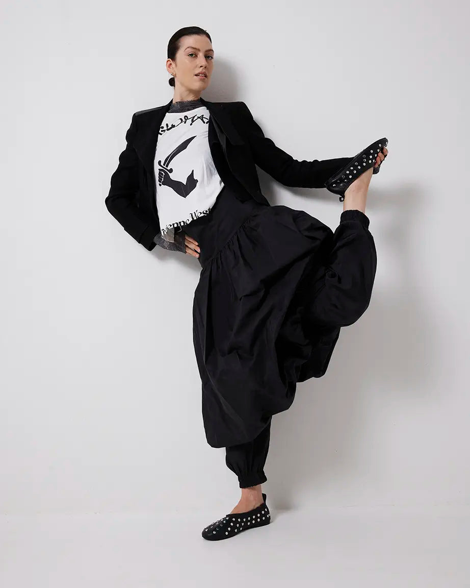 '1969' Ballet Flat | Black Stud