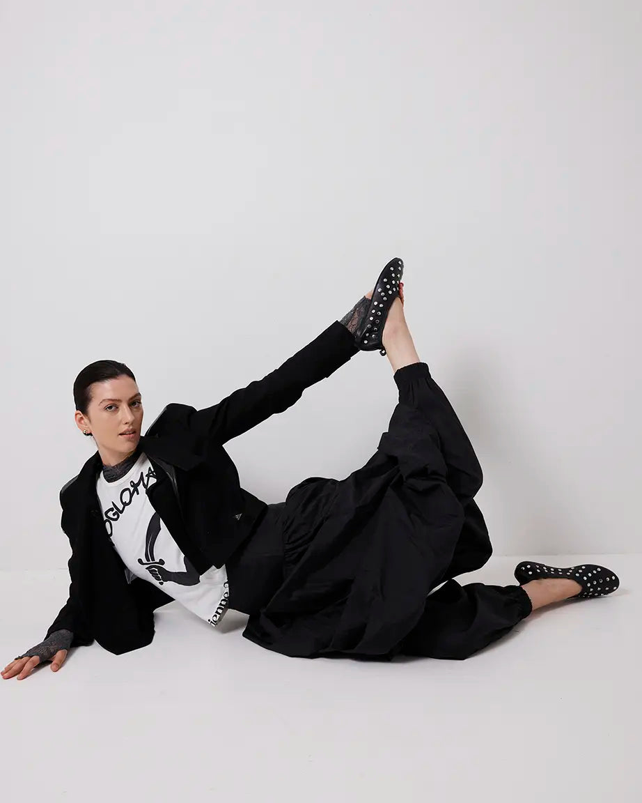 '1969' Ballet Flat | Black Stud