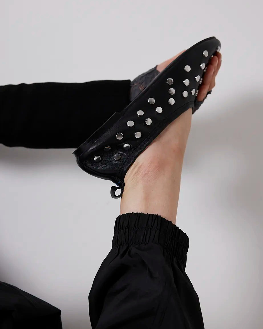 '1969' Ballet Flat | Black Stud