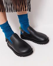 Adventure Awaits Slip On Clog in Tumbled Leather | Black