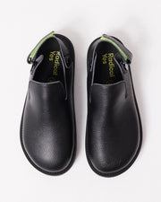 Adventure Awaits Slip On Clog in Tumbled Leather | Black