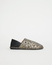 'And Still I Rise' Babouche | Metallic Deco Feather