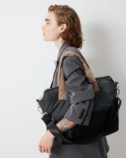 Maximilian Dance Tote in Nylon | Black Ripstop Splice