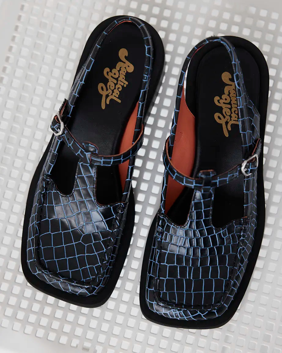 Angel Slingback | Open Air Navy Croc