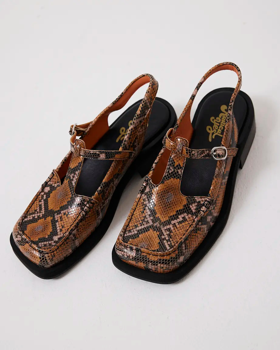 Angel Slingback | Caramel Snake