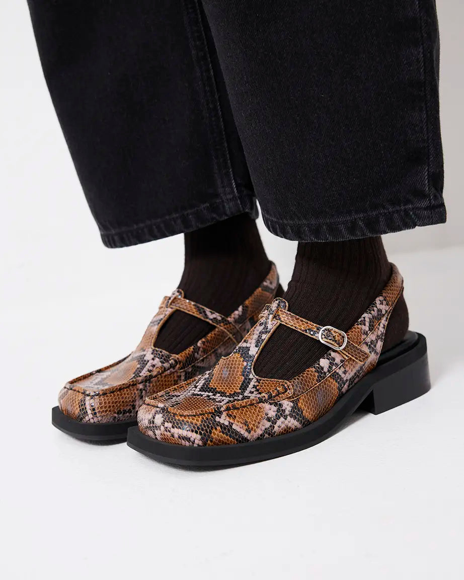 Angel Slingback | Caramel Snake