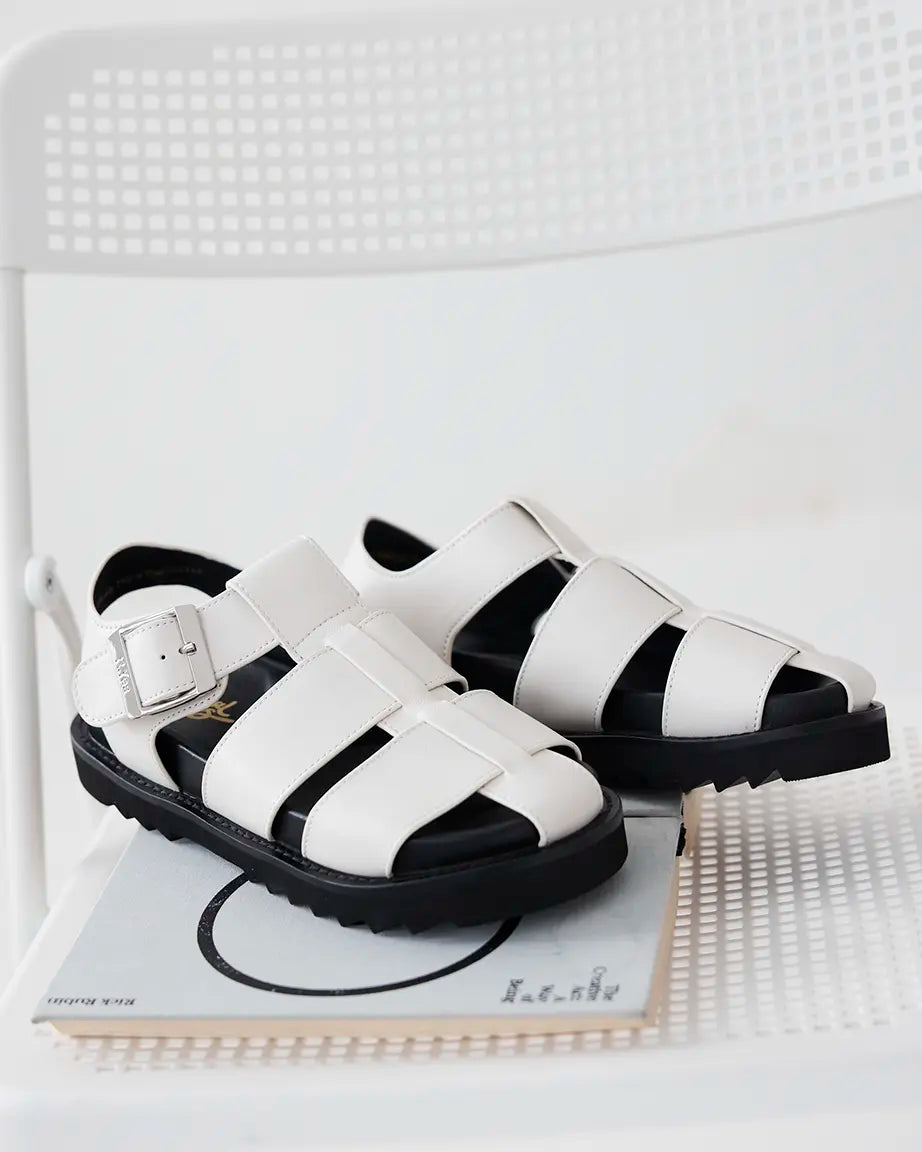 Arkestra 2.0 Fisherman Leather Sandal | Ecru