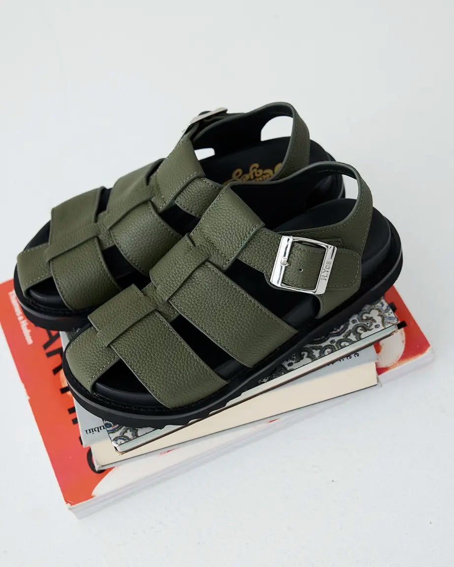 Arkestra 2.0 Fisherman Leather Sandal | Everyday Olive
