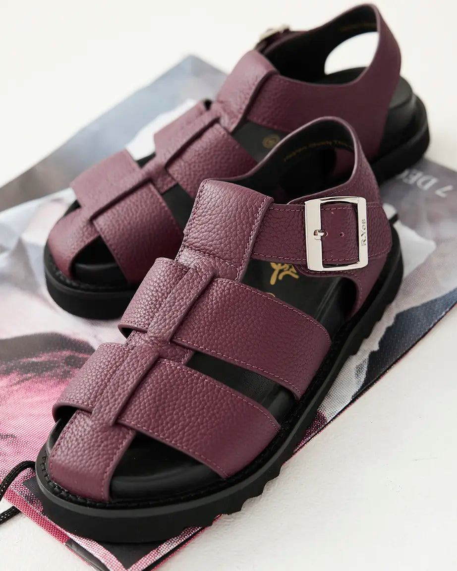 Arkestra 2.0 Fisherman Leather Sandal | Plum