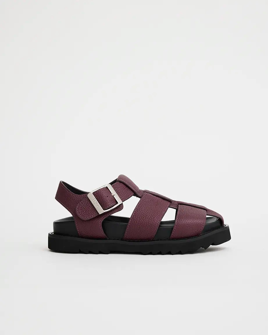 Arkestra 2.0 Fisherman Leather Sandal | Plum