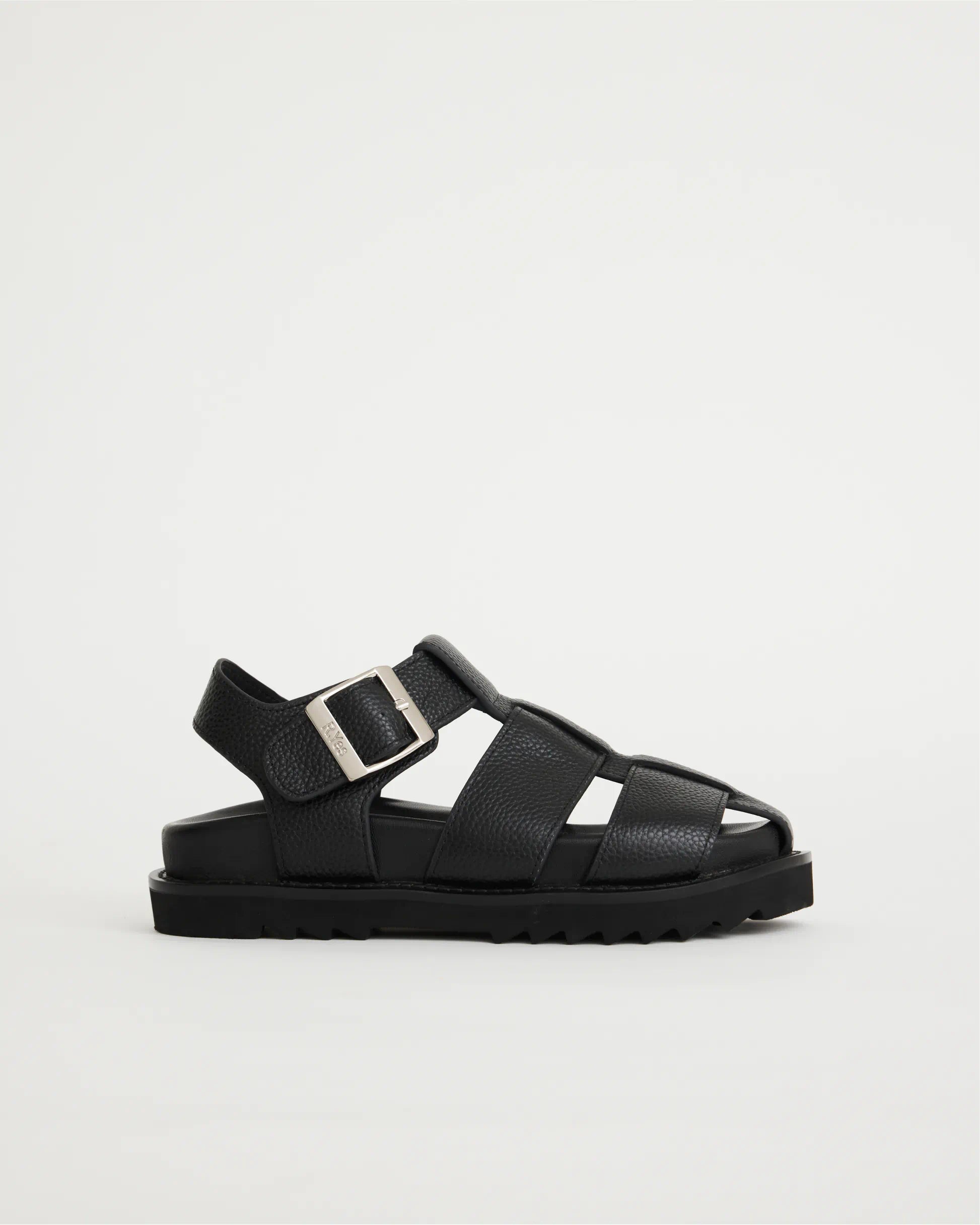 Arkestra 2.0 Fisherman Sandal Tumbled Leather | Black