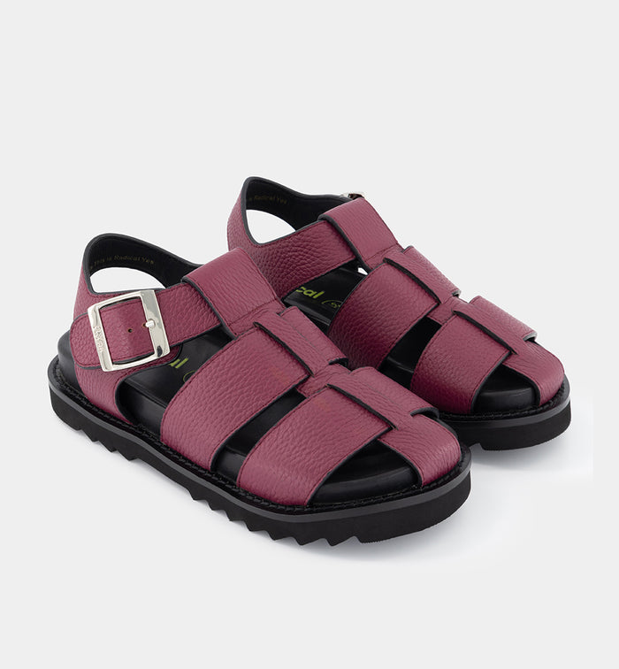 Arkestra 2.0 Fisherman Leather Sandal | Midnight Plum