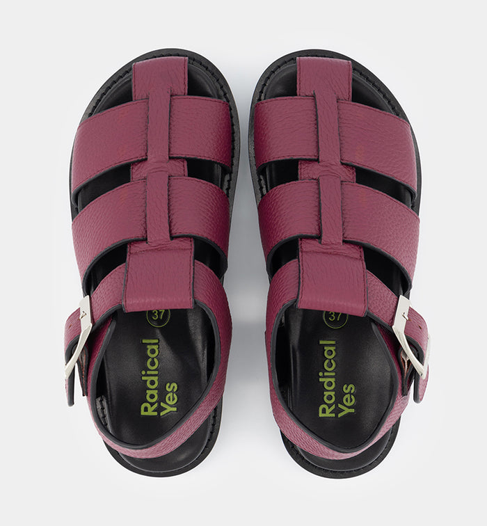 Arkestra 2.0 Fisherman Leather Sandal | Midnight Plum