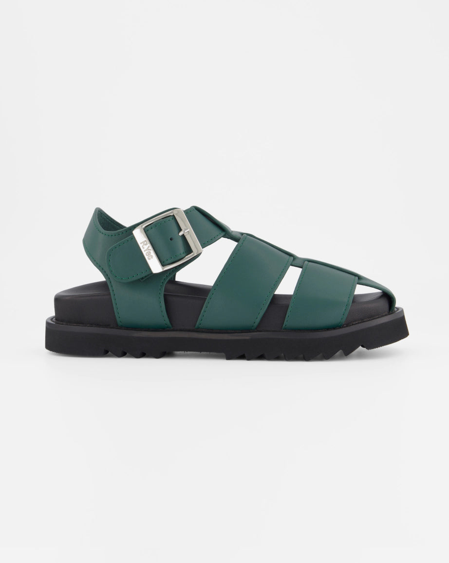 Arkestra 2.0 Fisherman Leather Sandal | Jade Green