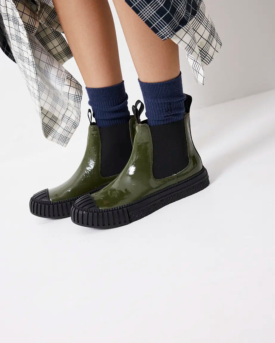 Barbar Chelsea Boot | Moss Green Gloss