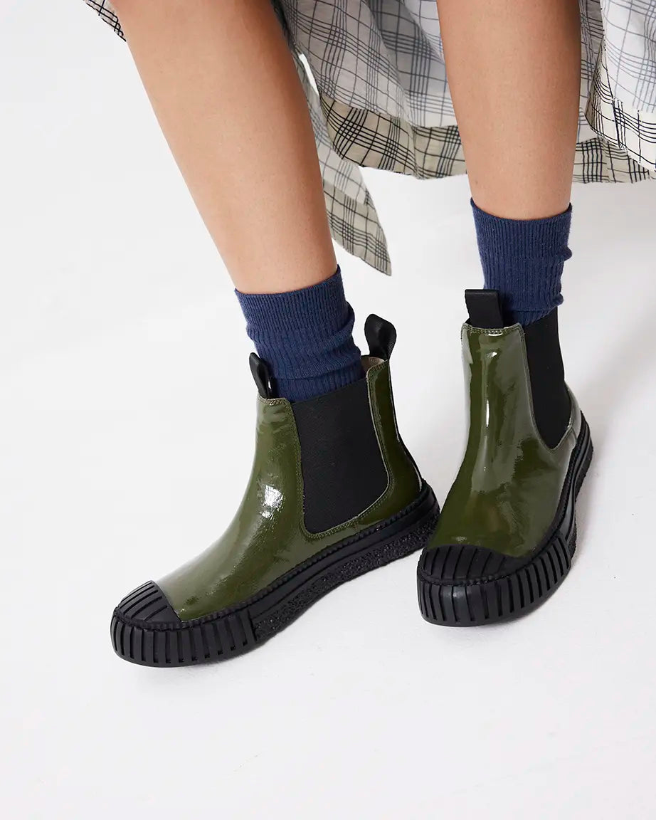 Barbar: Chelsea Boots in Moss Green Leather Barbar: Chelsea Boots in Moss Green Leather