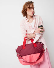 Maximilian Dance Tote in Nylon | Cherry and Pink Splice
