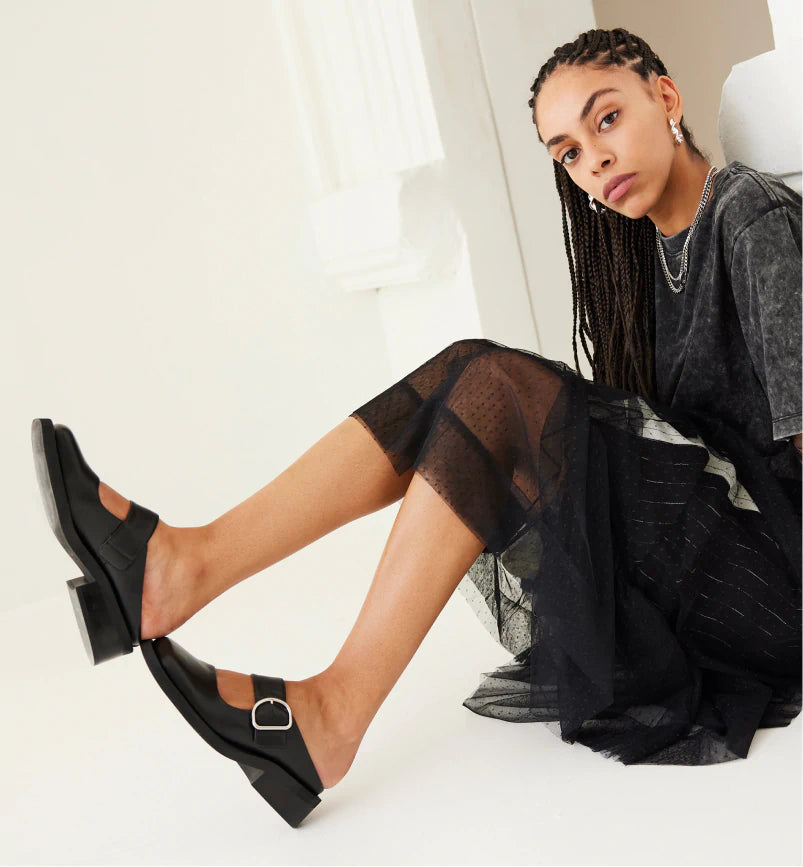 Leather 2025 mule shoes