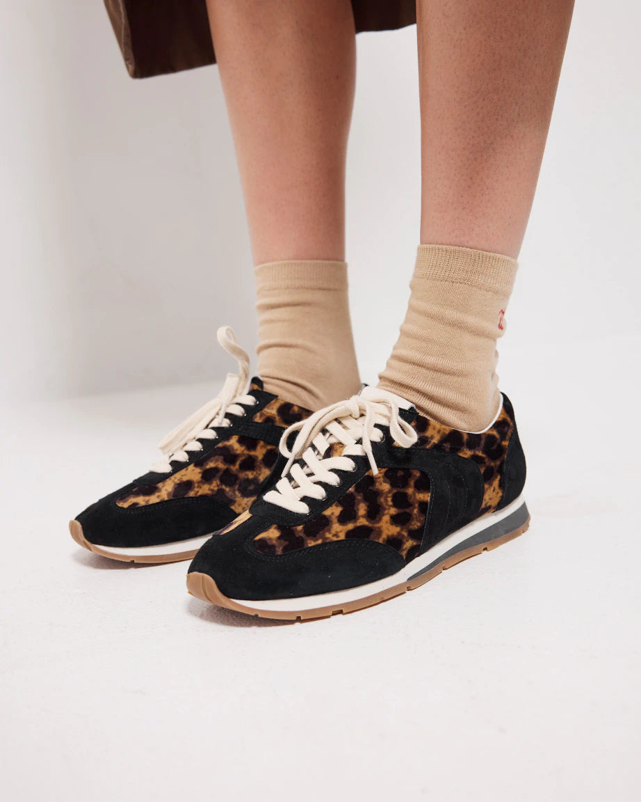 Ballet Core Sneaker | Leopard Velvet
