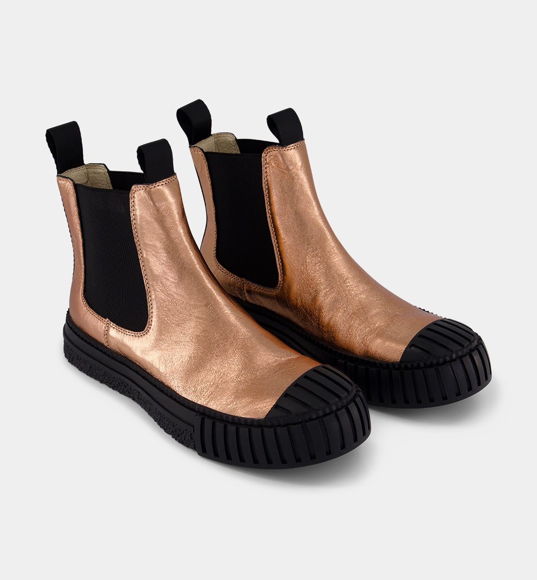 Barbar Leather Chelsea Boots | Apricot Metallic