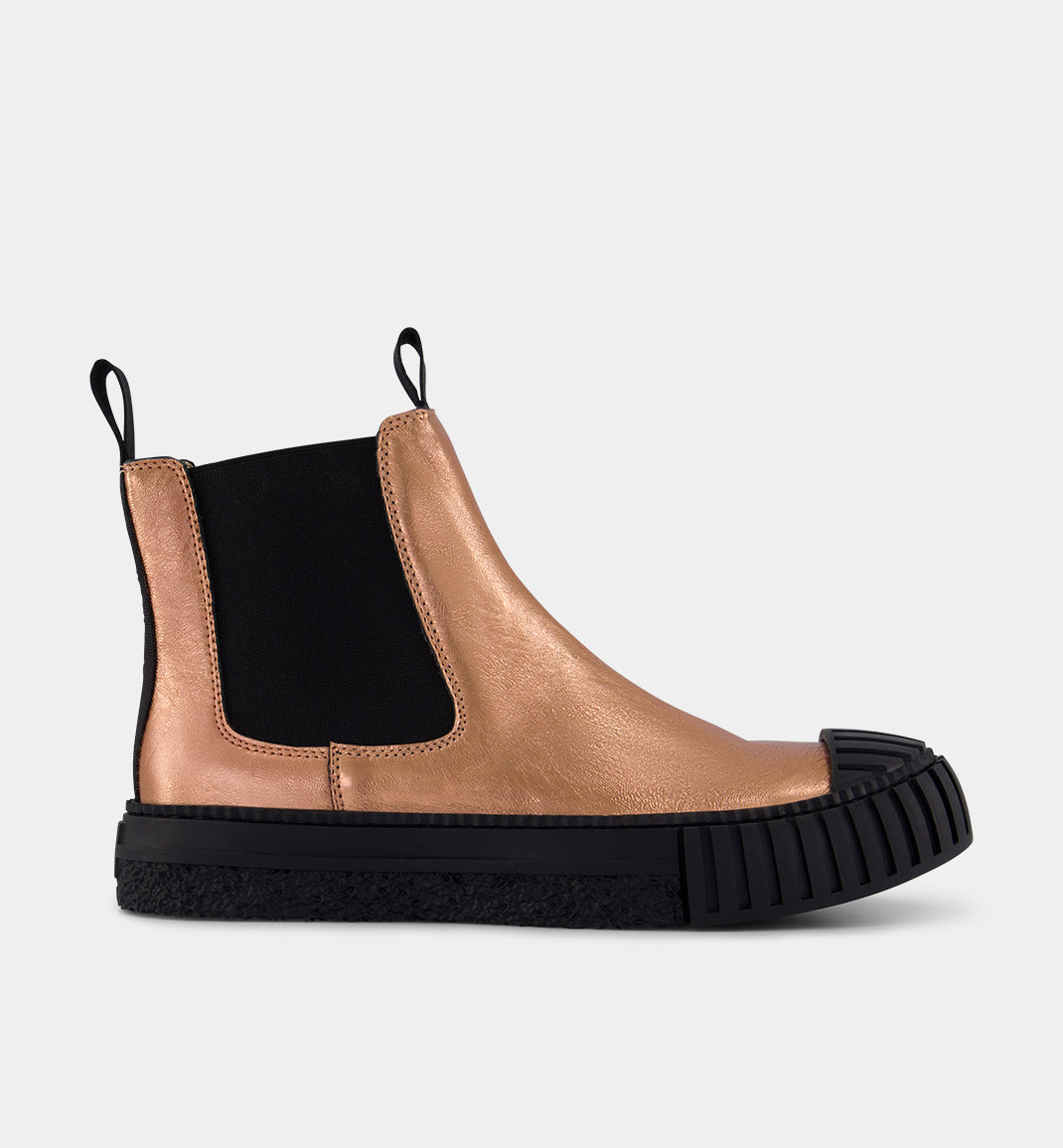 Barbar Leather Chelsea Boots | Apricot Metallic