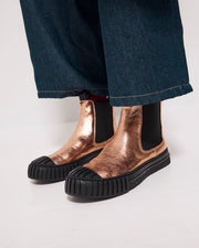 Barbar Leather Chelsea Boots | Apricot Metallic