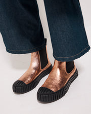 Barbar Leather Chelsea Boots | Apricot Metallic