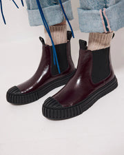 Barbar Leather Chelsea Boots | Cherry Ripple