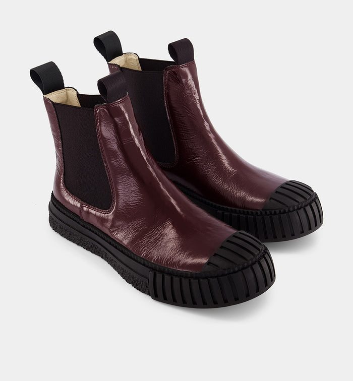 Barbar Leather Chelsea Boots | Cherry Ripple