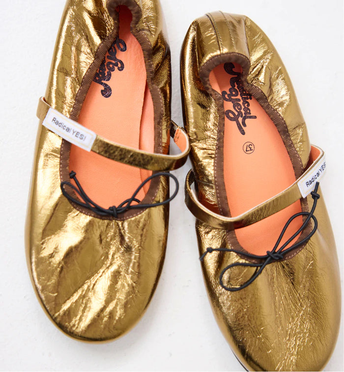 Blessed 2.0 Leather Ballet Flat | Bronze Crush